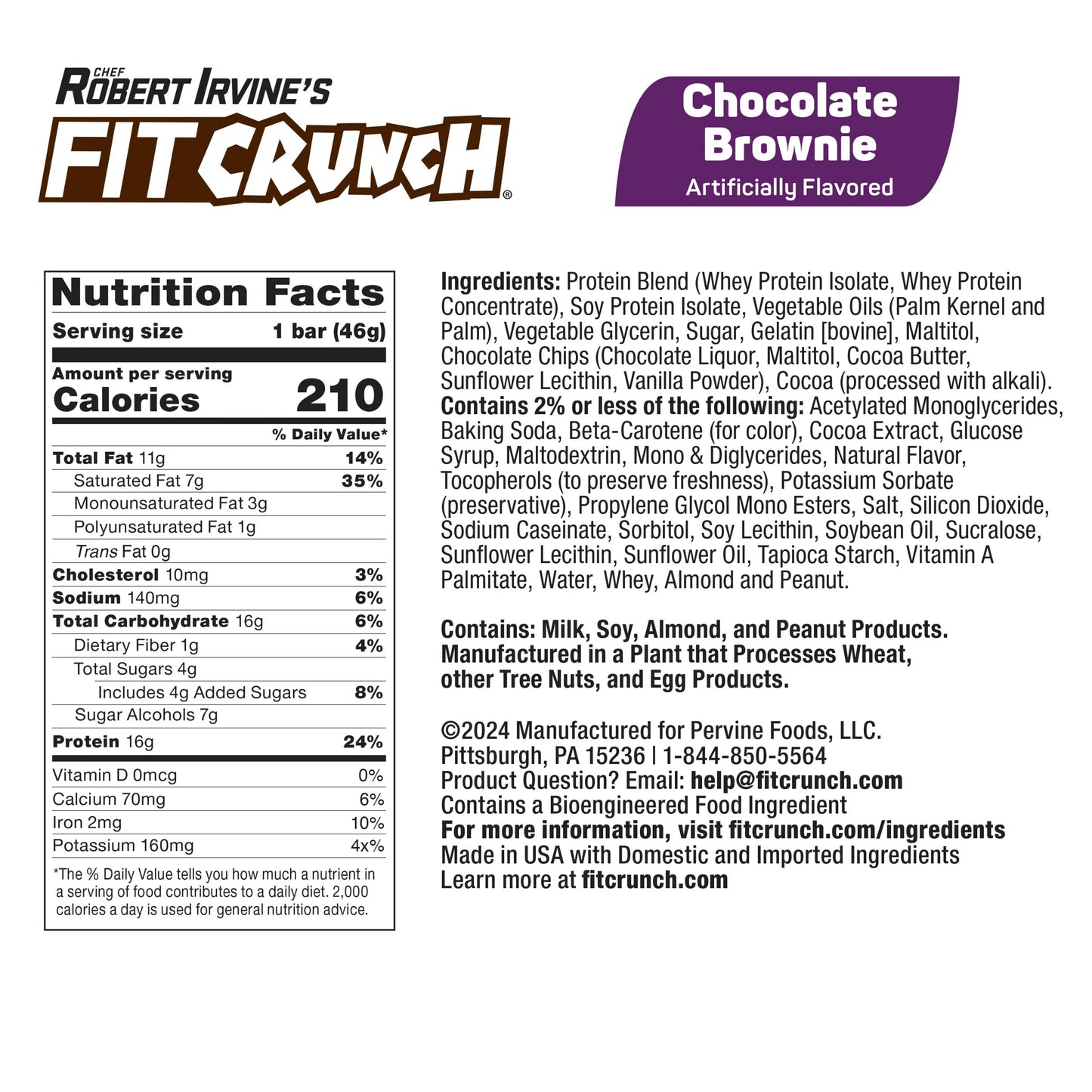 Robert Irvine Fitcrunch  - Chocolate brownie