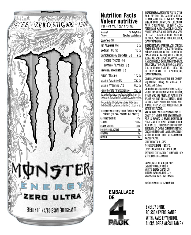 Monster Energy Zero Ultra - White