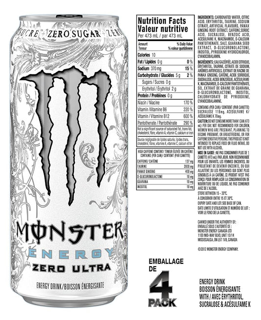 Monster Energy Zero Ultra - White